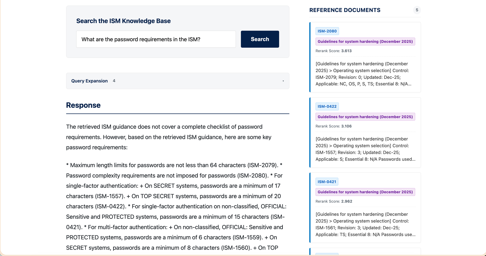 ISM CyberRAG web app screenshot 2